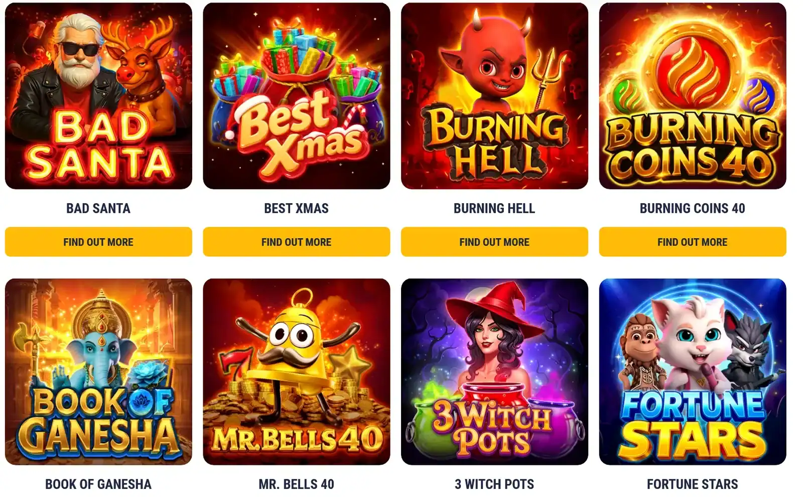 Endorphina Spielautomaten Bad Santa Burning Hell Endorphina Spielautomaten Bad Santa und Burning Hell Illustration